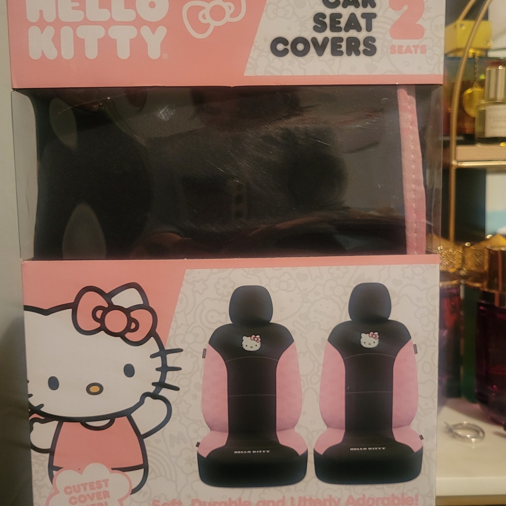 Hello Kitty Pink and Black Car Seat Covers